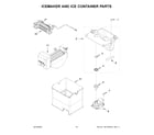 Whirlpool WRF767SDHV03 icemaker and ice container parts diagram