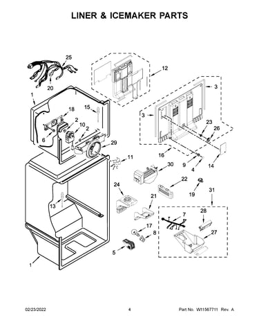Liner & icemaker parts