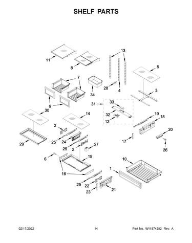 Shelf parts