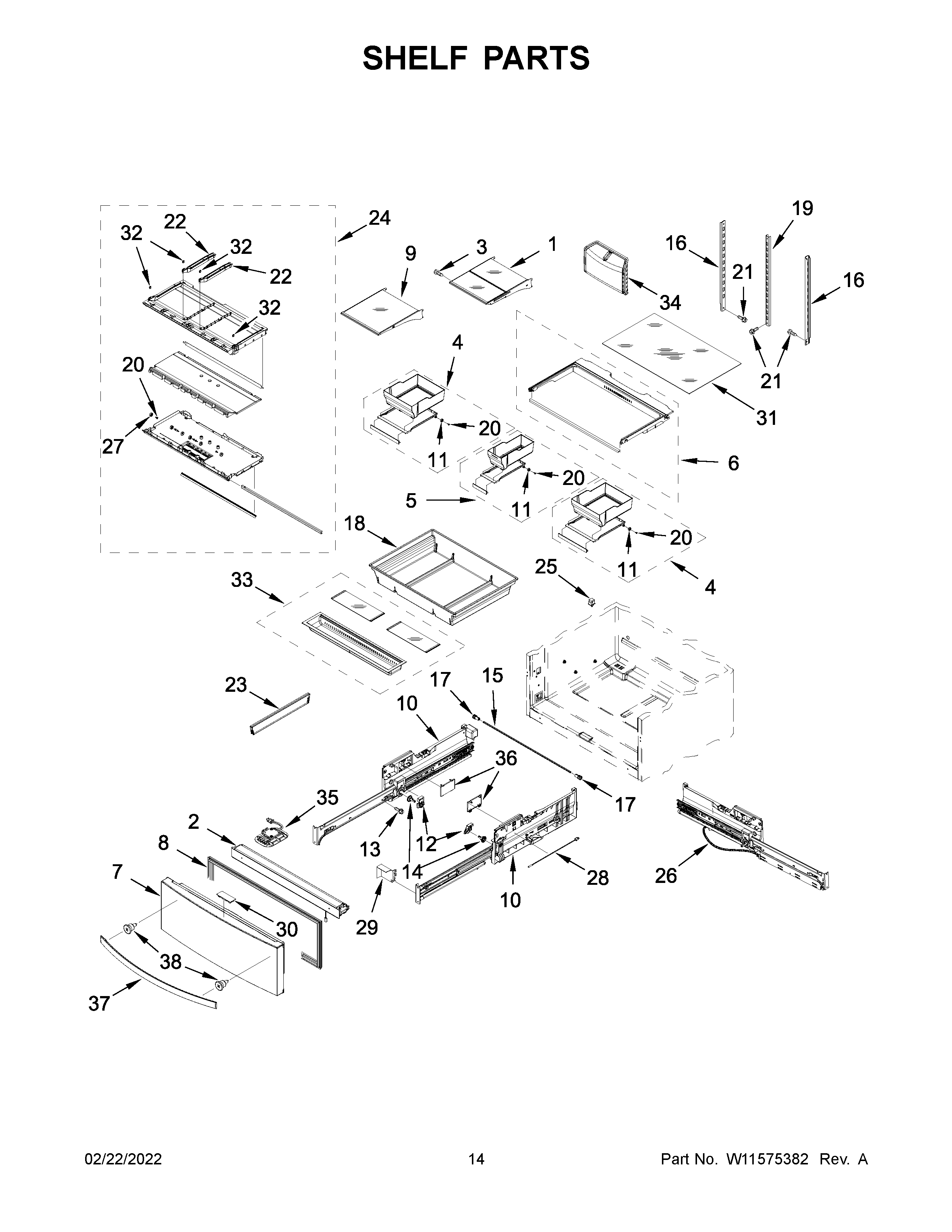 Shelf parts
