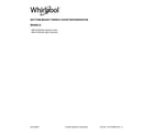 Whirlpool WRF757SDHV03 cover sheet diagram