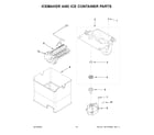 Whirlpool WRF757SDHZ03 icemaker and ice container parts diagram