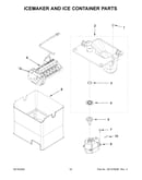 Icemaker and ice container parts