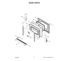 Maytag YMER7700LZ2 door parts diagram