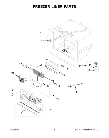 Freezer liner parts