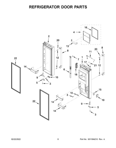 Refrigerator door parts