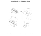 Jenn-Air JFFCC72EHL03 icemaker and ice container parts diagram