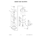 Amana NTW4516FW4 basket and tub parts diagram