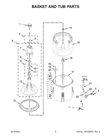Basket and tub parts