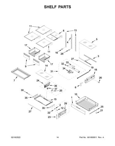 Shelf parts