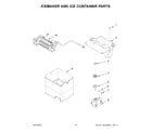 Maytag MFT2772HEZ03 icemaker and ice container parts diagram