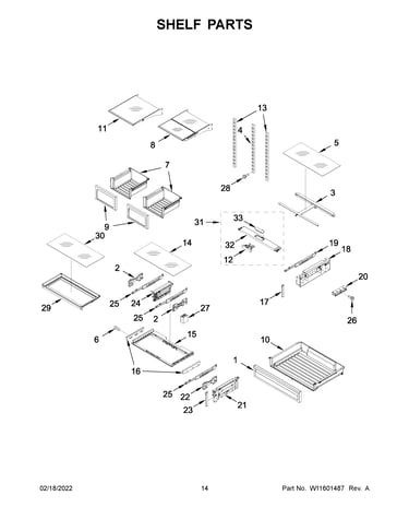 Shelf parts