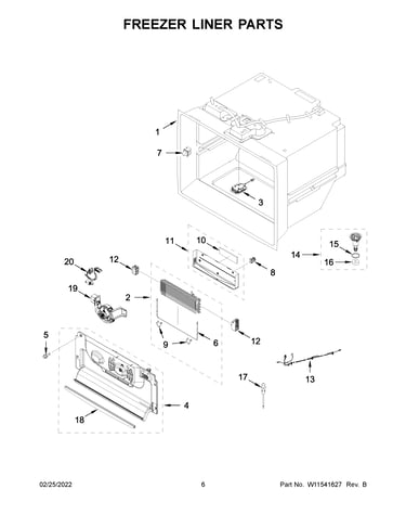 Freezer liner parts