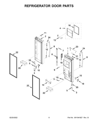 Refrigerator door parts