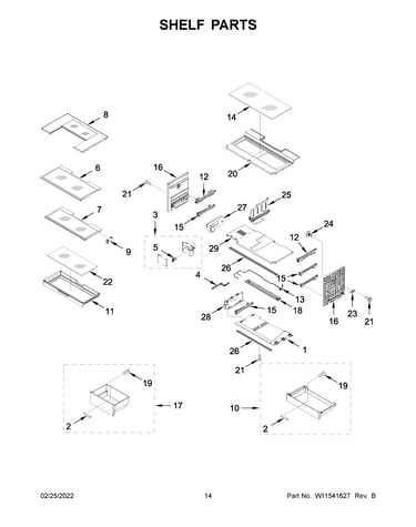 Shelf parts