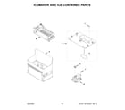 Whirlpool WRF954CIHB02 icemaker and ice container parts diagram