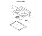 Whirlpool YWFE550S0LW2 cooktop parts diagram