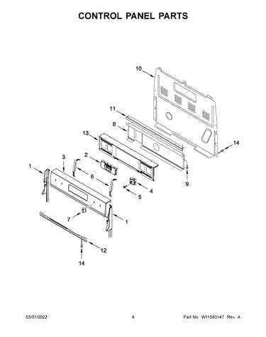 Control panel parts