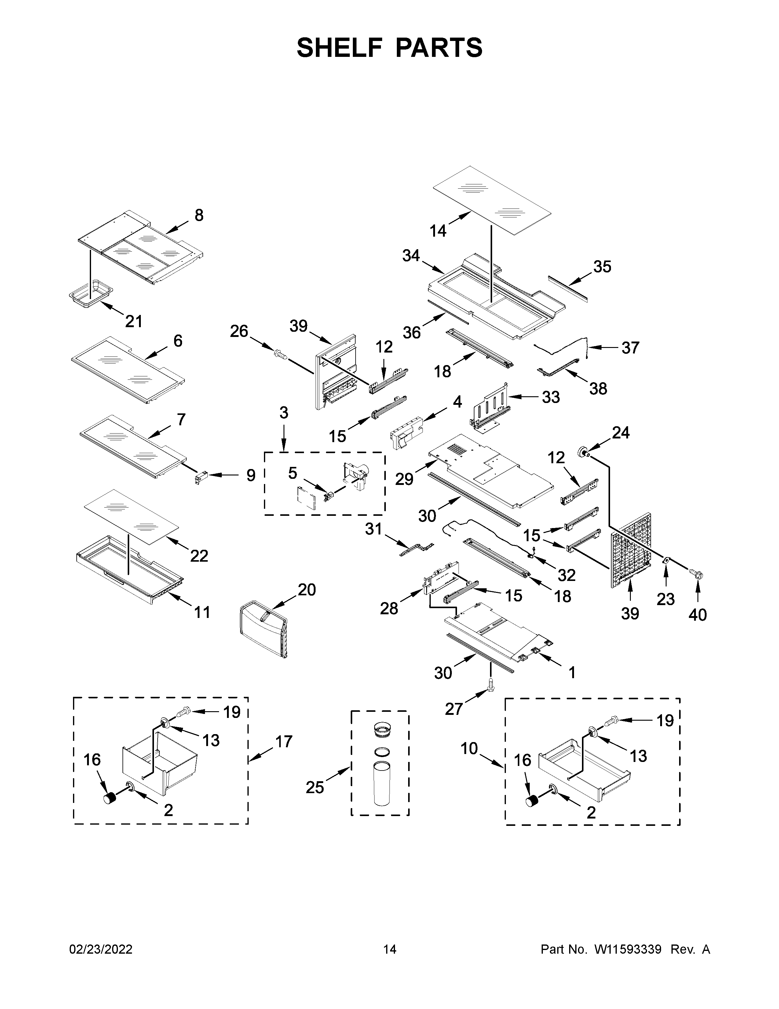 Shelf parts
