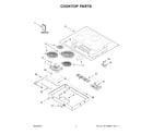 Whirlpool WCE97US6KB01 cooktop parts diagram