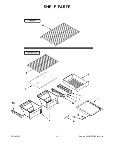Shelf parts