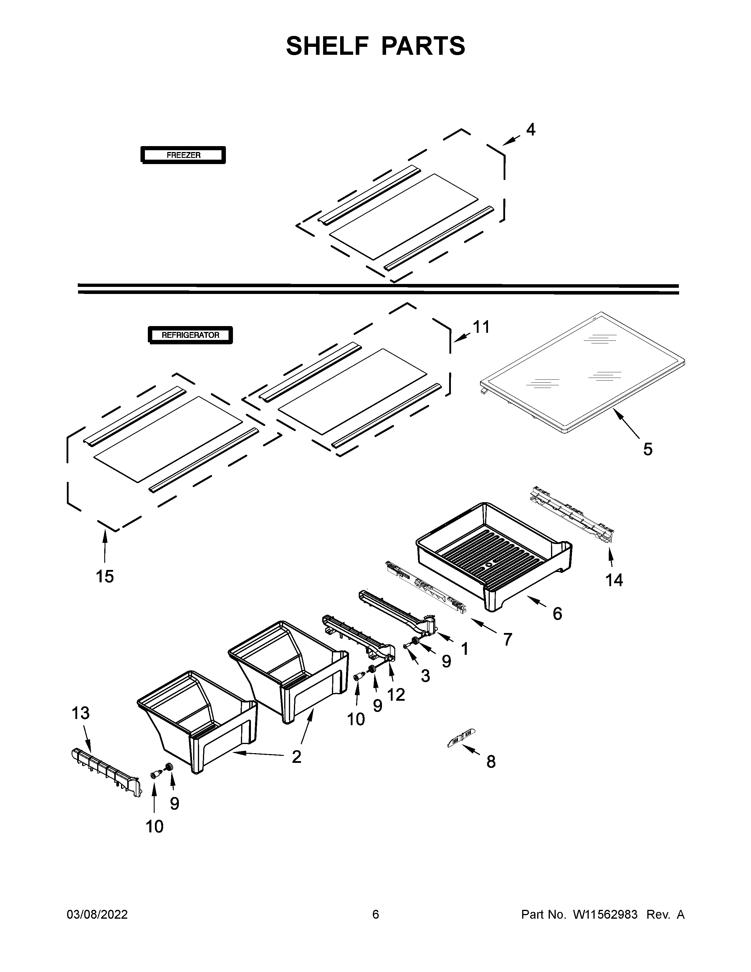 Shelf parts