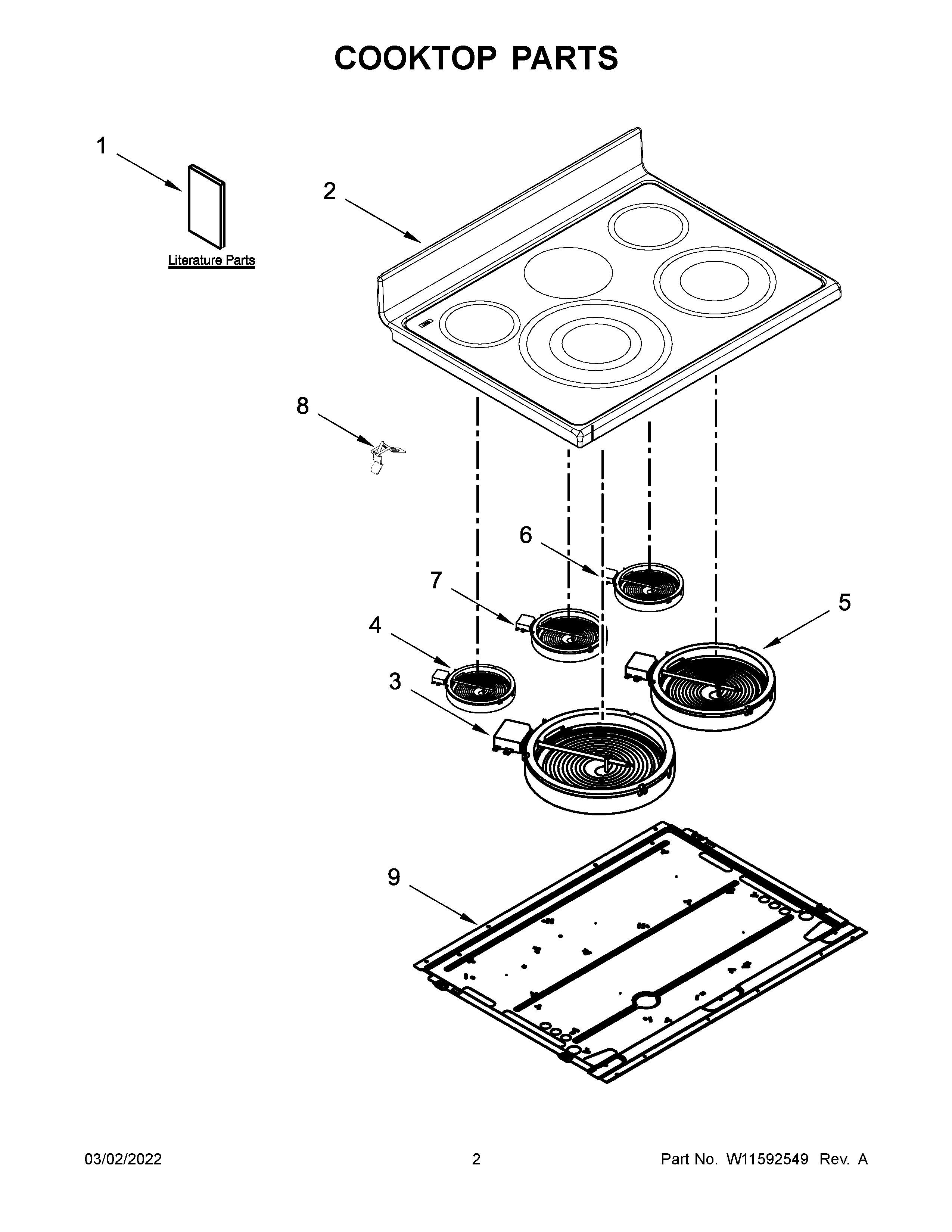Cooktop parts