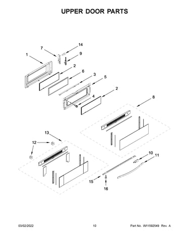 Upper door parts