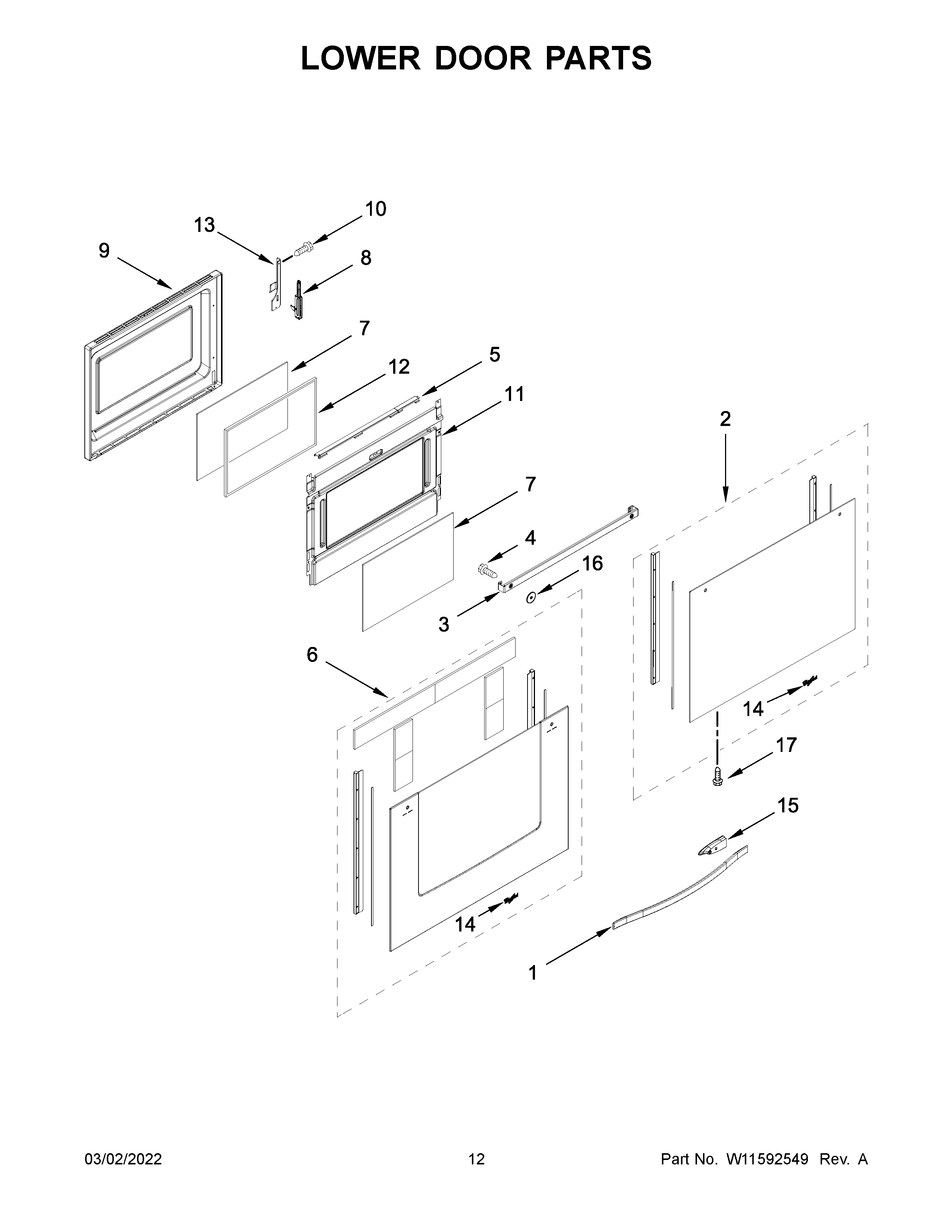 Lower door parts