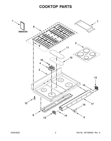 Cooktop parts