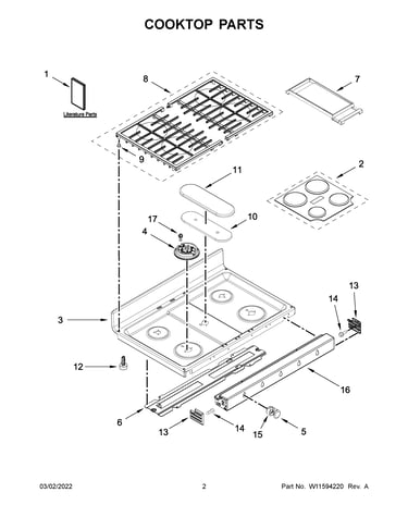 Cooktop parts