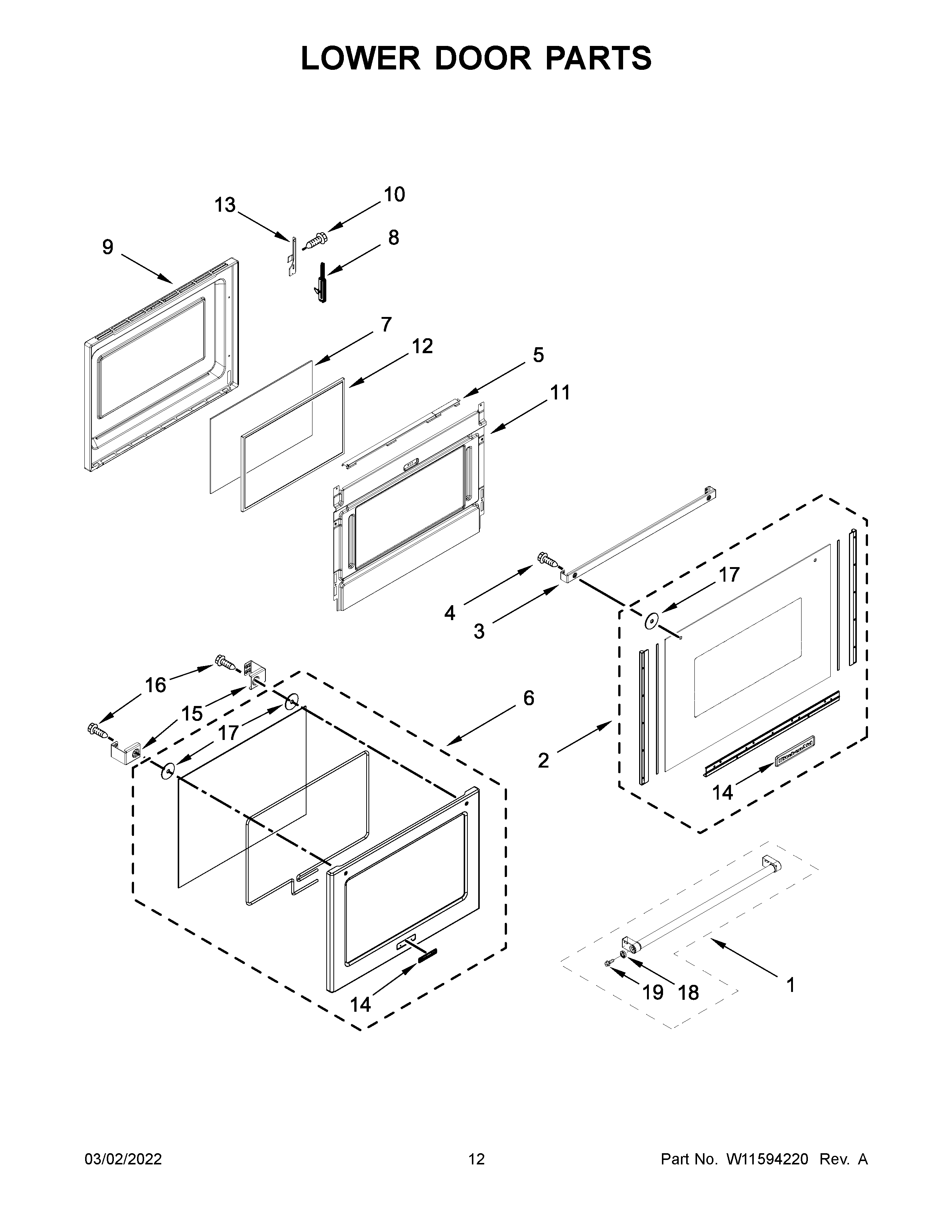 Lower door parts