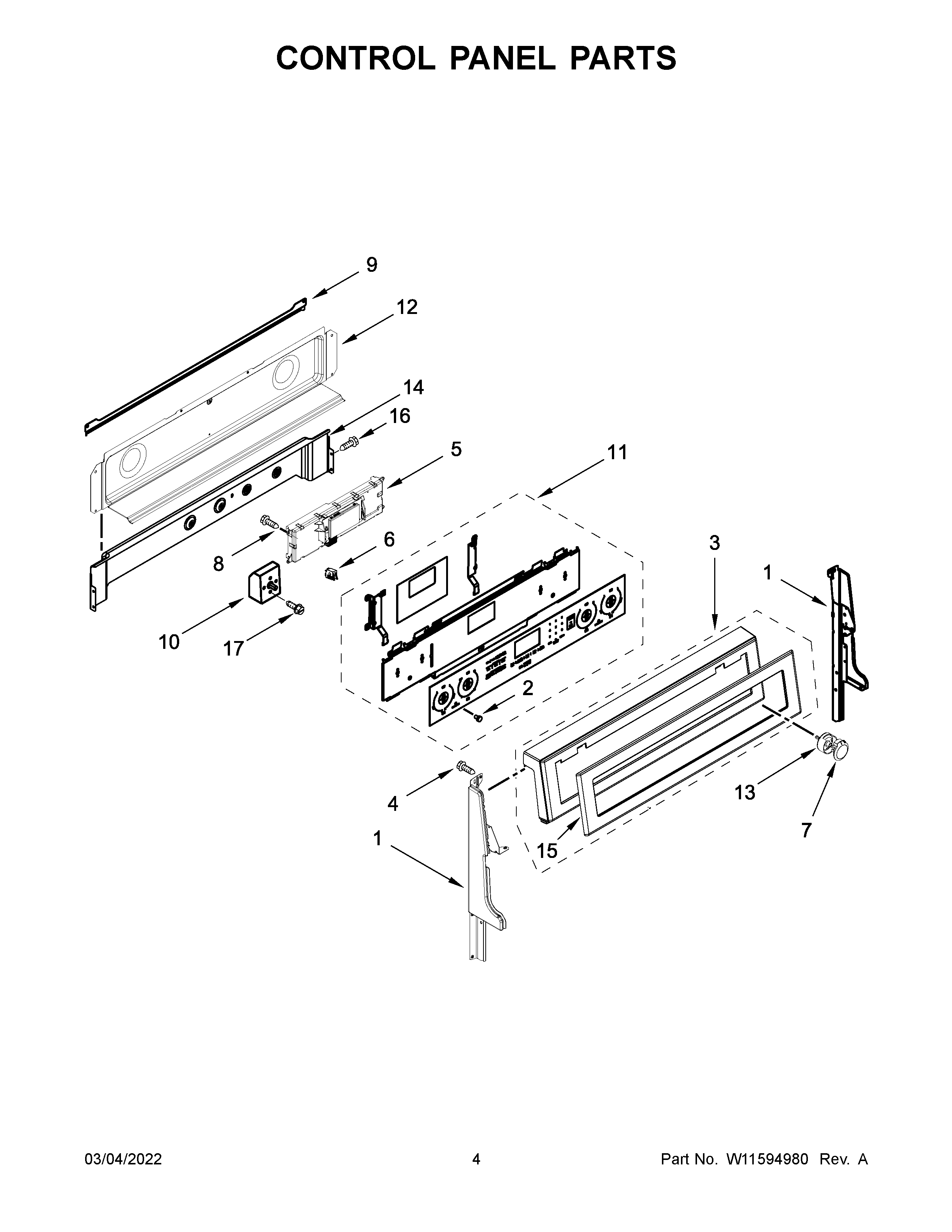 CONTROL PANEL PARTS