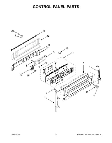 Control panel parts
