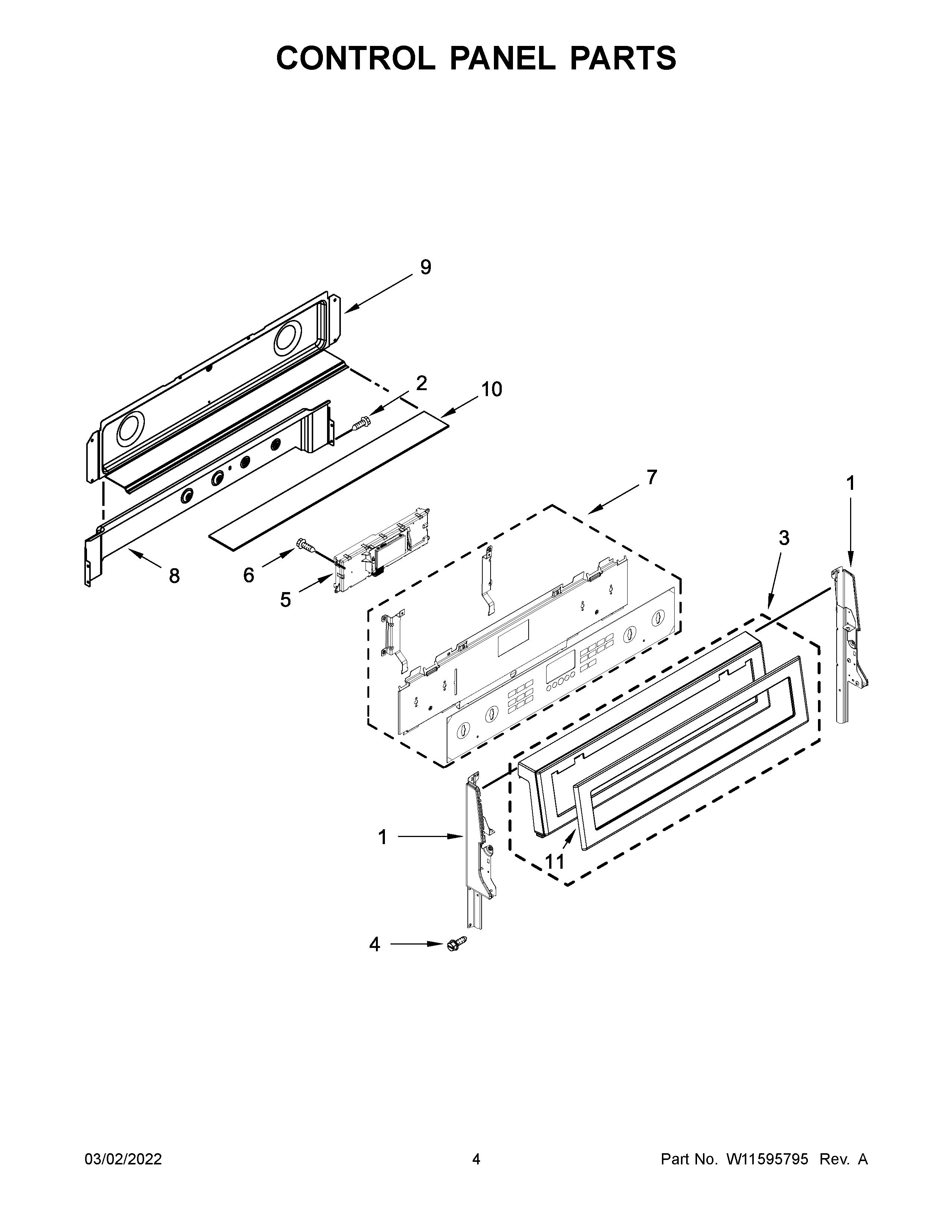 Control panel parts