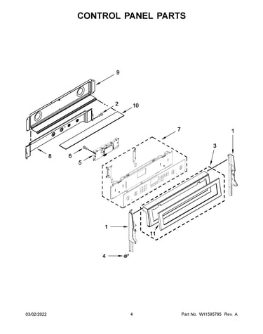 Control panel parts