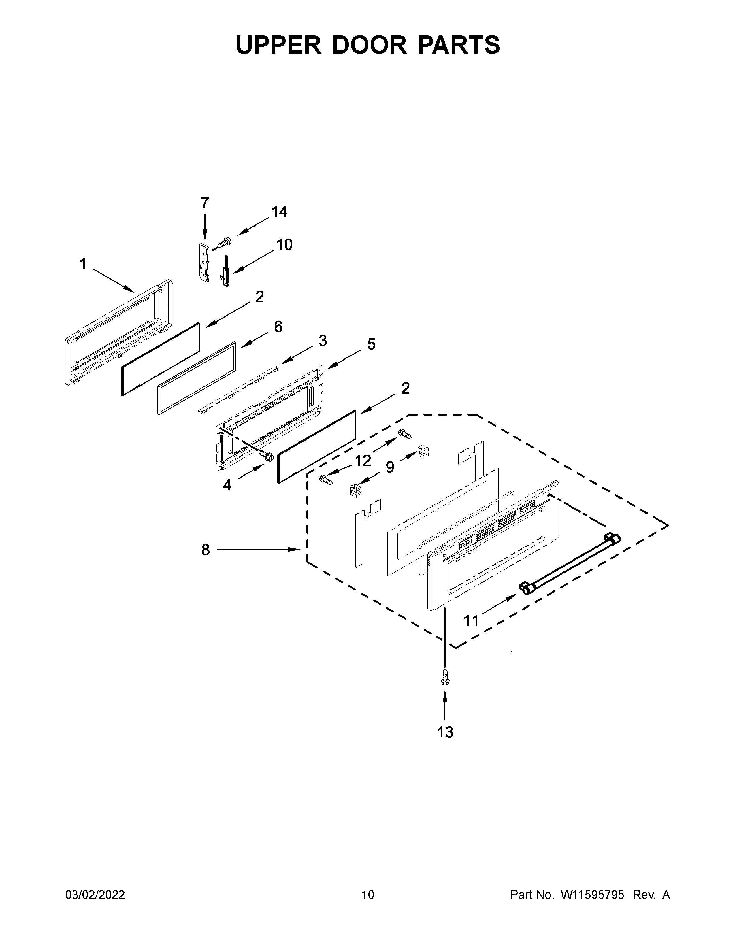 Upper door parts