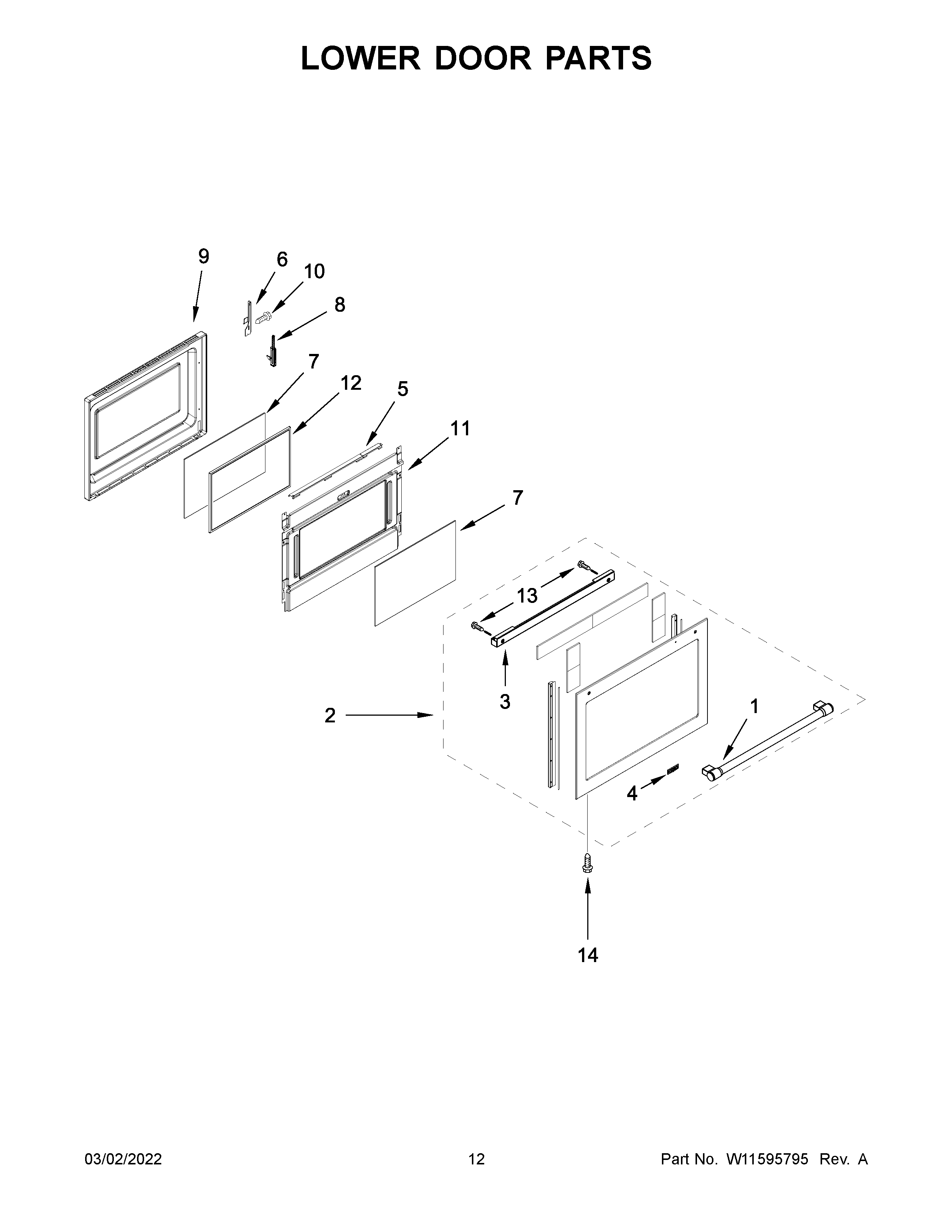 Lower door parts