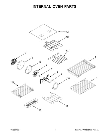 Internal oven parts