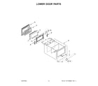 KitchenAid YKFED500ESS5 lower door parts diagram