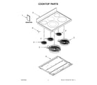 Whirlpool YWGE745C0FS5 cooktop parts diagram