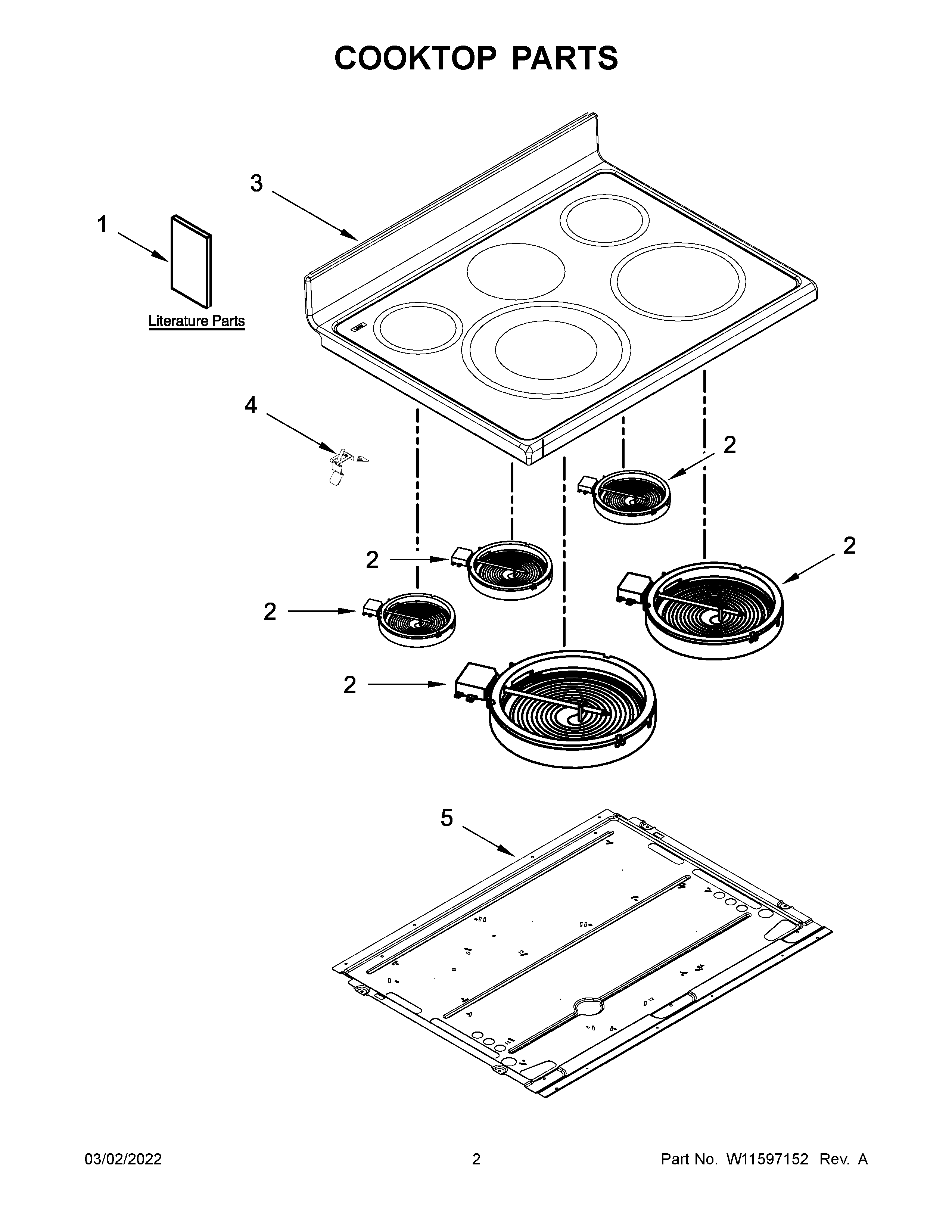 Cooktop parts