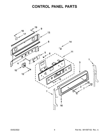 Control panel parts