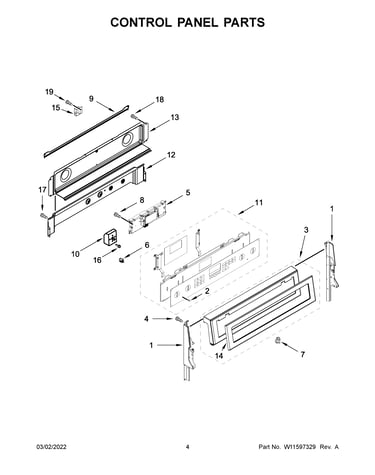 Control panel parts