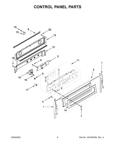 Control panel parts