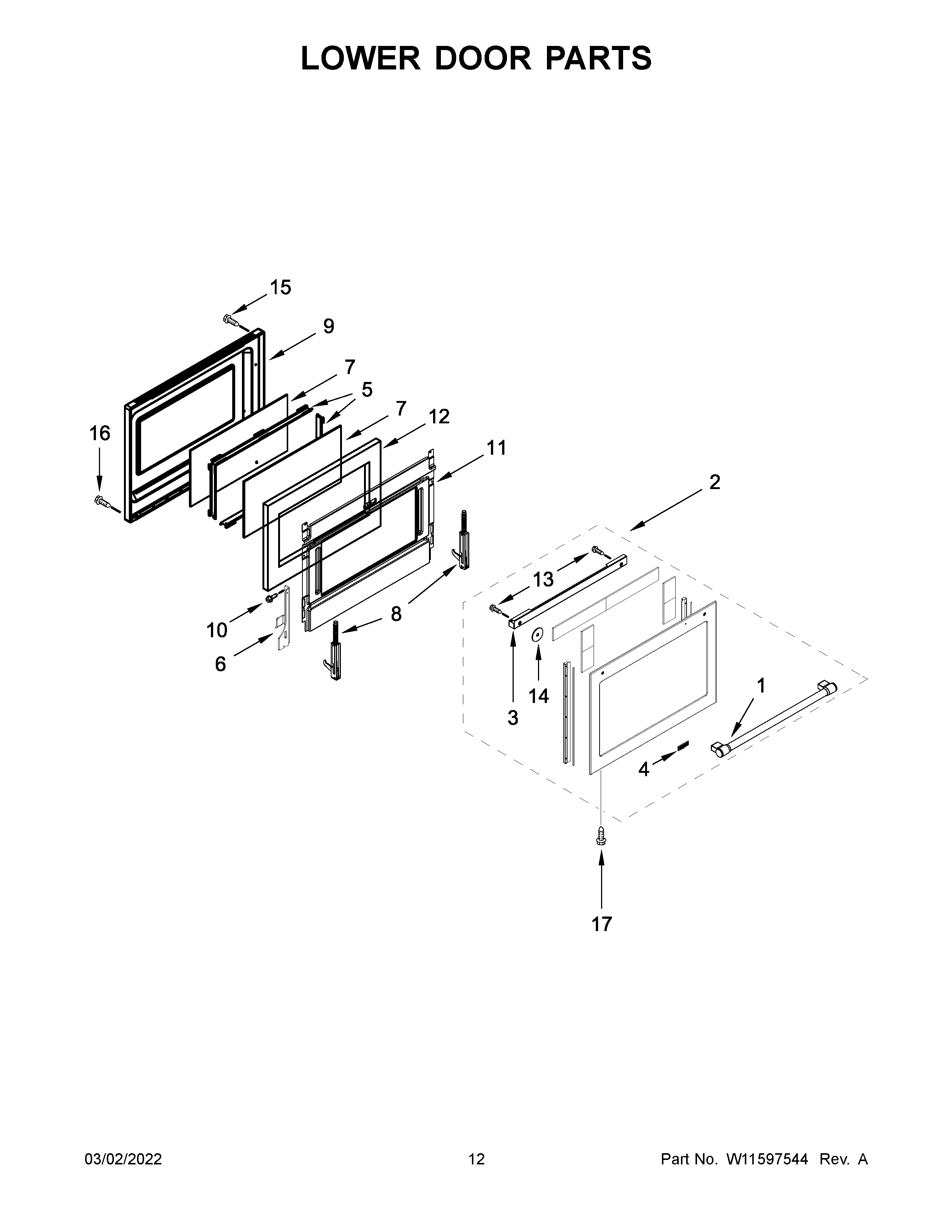 Lower door parts