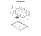 Whirlpool WFE525S0JB3 cooktop parts diagram