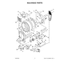 Whirlpool YWED6605MC0 bulkhead parts diagram