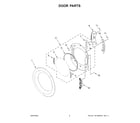 Whirlpool YWED6605MC0 door parts diagram