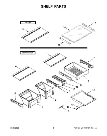 Shelf parts